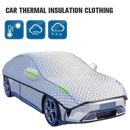 Universal Car Cover Four Seasons Protection Anti Freeze Thermal Insulation Sun UV Resistance Snowproof Year Round Use