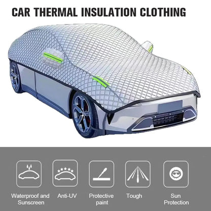 Universal Car Cover Four Seasons Protection Anti Freeze Thermal Insulation Sun UV Resistance Snowproof Year Round Use
