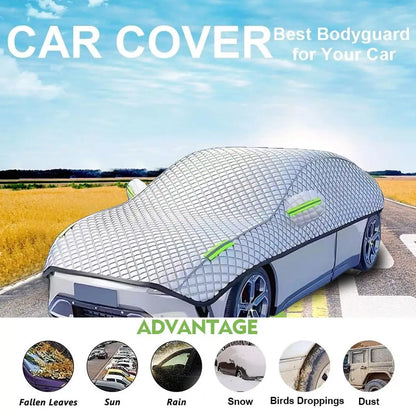 Universal Car Cover Four Seasons Protection Anti Freeze Thermal Insulation Sun UV Resistance Snowproof Year Round Use