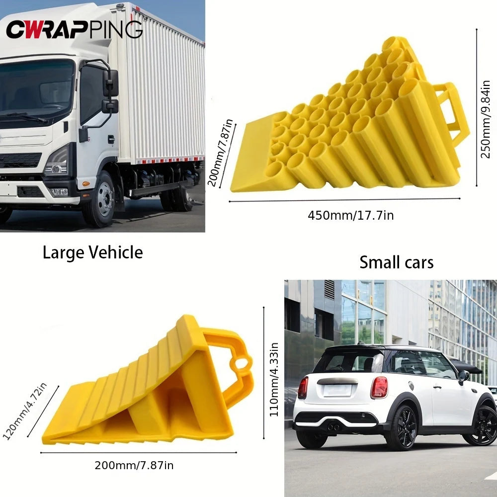 Car Multipurpose Anti-Slip Wheel Chock Portable Tire Chocks Wear-Resistant Tire Stopper Wheel Stopper for Trucks Car Accessories