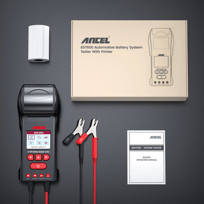 ANCEL BST600 Battery Tester 12V/24V 100-2000CCA Auto Battery Temperature Load Tester Cranking Charging System Analyzer