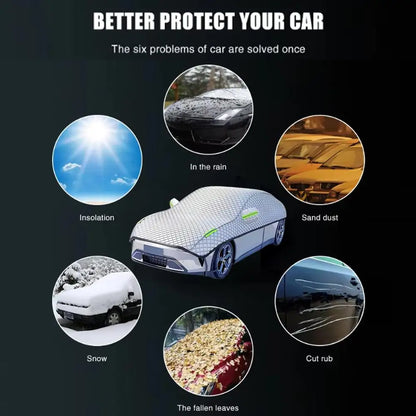 Universal Car Cover Four Seasons Protection Anti Freeze Thermal Insulation Sun UV Resistance Snowproof Year Round Use