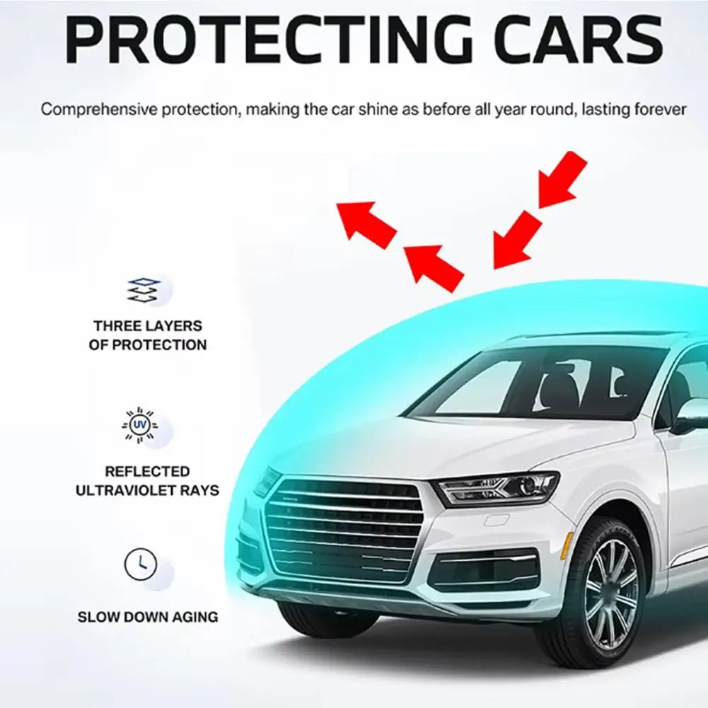 Universal Car Cover Four Seasons Protection Anti Freeze Thermal Insulation Sun UV Resistance Snowproof Year Round Use