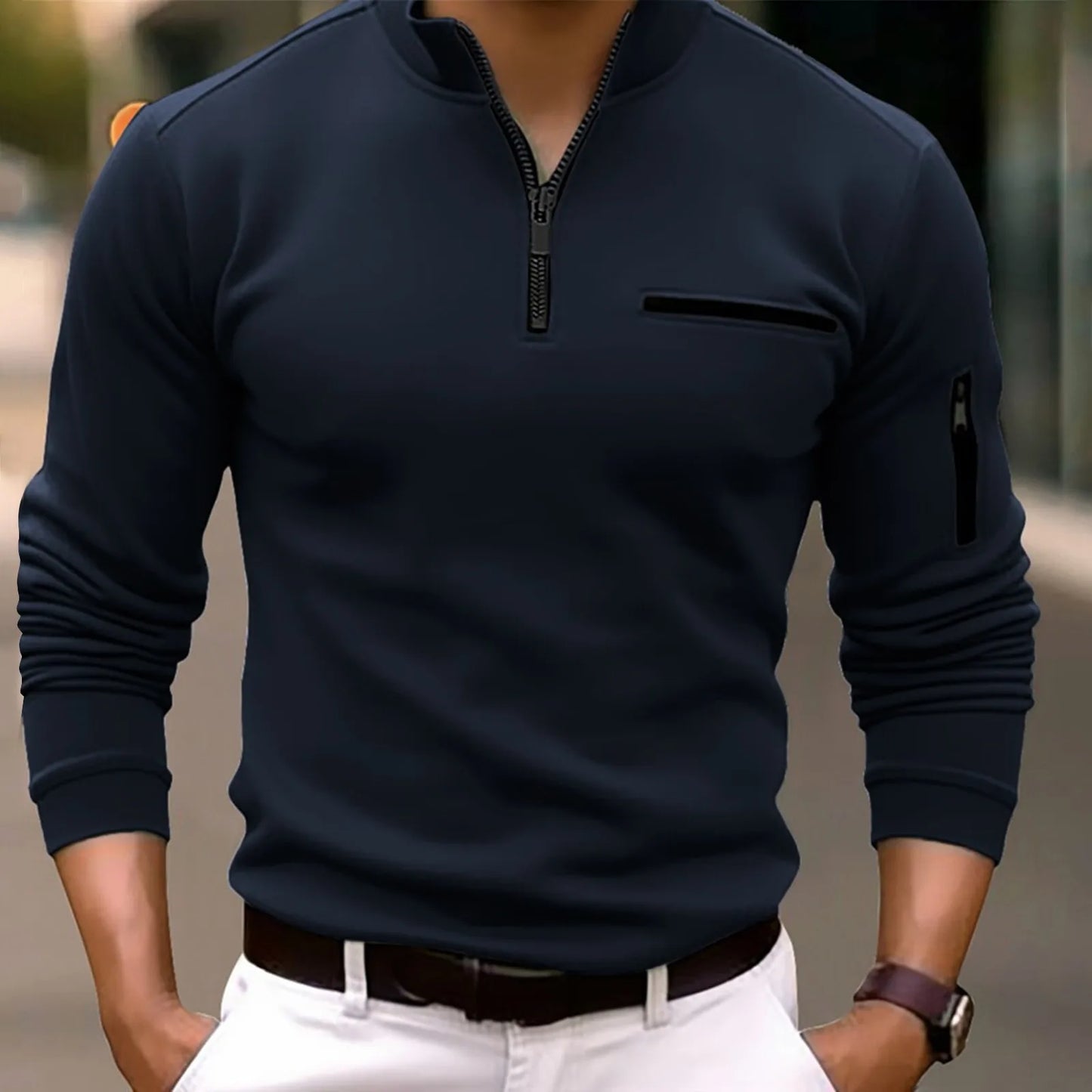 Male Quarter Zip Work Shirt