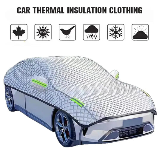 Universal Car Cover Four Seasons Protection Anti Freeze Thermal Insulation Sun UV Resistance Snowproof Year Round Use